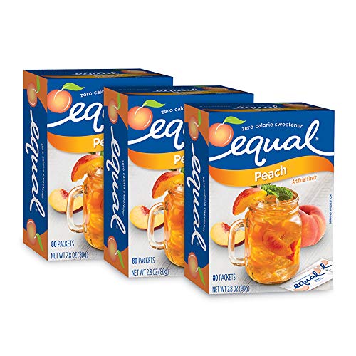 0300258902027 - WHOLE EARTH SWEETENER COMPANY EQUAL PEACH ZERO CALORIE SWEETENER, FLAVORED SUGAR SUBSTITUTE, 80 PACKETS, 3COUNT