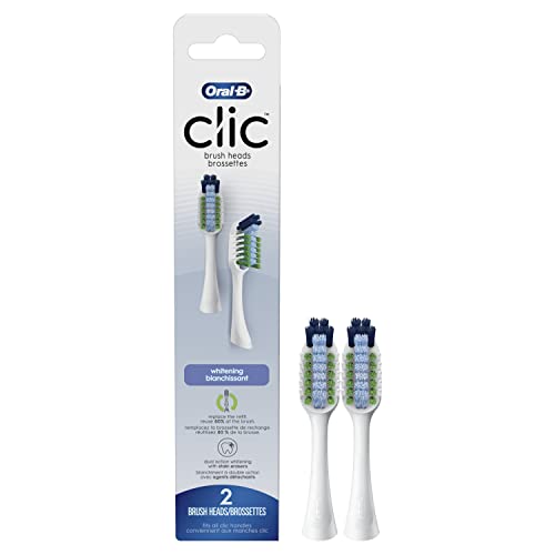 0300410109578 - ORAL-B CLIC TOOTHBRUSH WHITENING REPLACEMENT BRUSH HEADS, WHITE, 2 COUNT