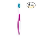0300410606411 - ORAL-B 060641 CROSSACTION 35 6 MANUAL TOOTHBRUSHES MEDIUM #54 MIXED COLORS 1 EACH