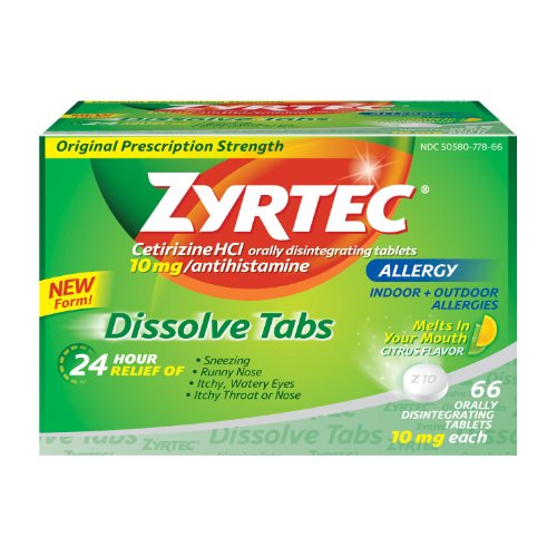 0300450242662 - ZYRTEC DISSOLVE TABS, 10 MG EACH 66 ORALLY DISINTEGRATING TABLETS
