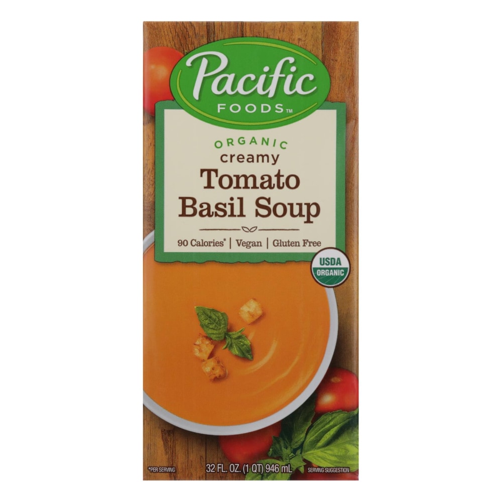 3005260304094 - PACIFIC NATURAL FOODS TOMATO BASIL SOUP - CREAMY - CASE OF 12 - 32 FL OZ.