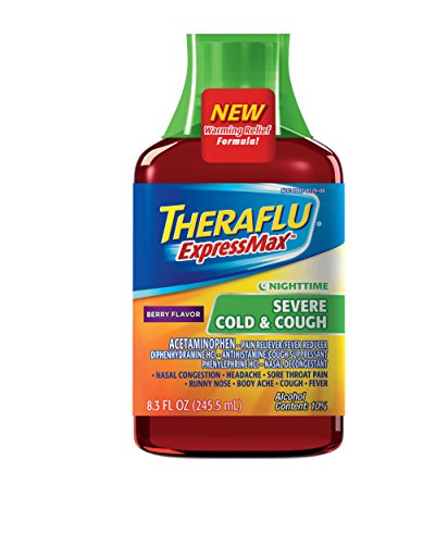 0300678128083 - THERAFLU EXPRESSMAX NIGHTTIME SEVERE COLD AND COUGH SYRUP, BERRY, 8.3 FLUID OUNCE