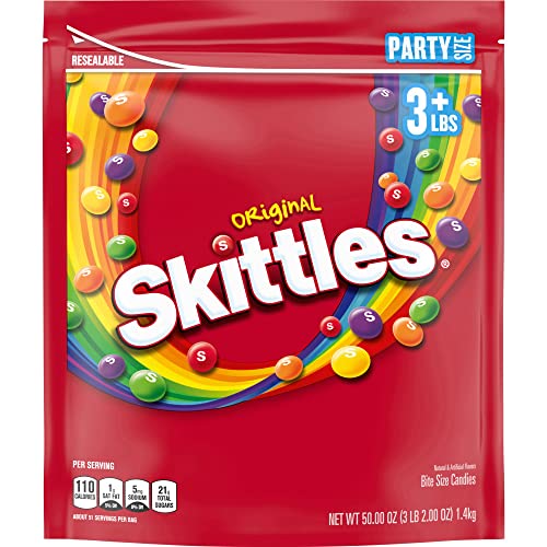 0300716151431 - SKITTLES, ORIGINAL FRUITY CANDY PARTY SIZE BAG, 50 OZ