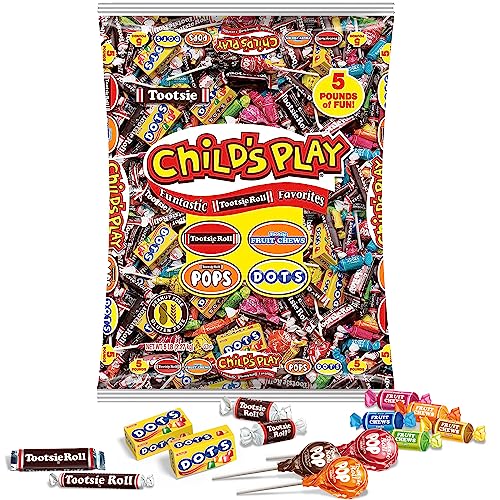 0300716774579 - TOOTSIE ROLL CHILDS PLAY FAVORITES, FUNTASTIC CANDY VARIETY MIX BAG, PEANUT FREE, GLUTEN FREE, 5 POUNDS