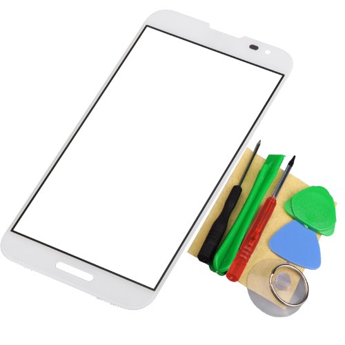 0301000001425 - WHITE FRONT OUTER SCREEN GLASS LENS REPLACEMENT PART WITH TOOLS FOR LG OPTIMUS G PRO E980 E985 F240
