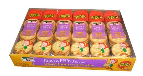 0030100211501 - KEEBLER TOAST AND PEANUT BUTTER AND JELLY FLAVORED SANDWICH CRACKERS MADE WITH R