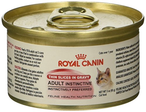 0030111604491 - ROYAL CANIN FELINE HEALTH NUTRITION ADULT INSTINCTIVE THIN SLICES IN GRAVY CANNED CAT FOOD, 3-OUNCES, 24-PACK