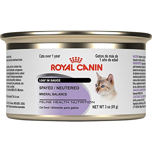 0030111911193 - ROYAL CANIN FELINE HEALTH NUTRITION SPAYED/NEUTERED LOAF IN SAUCE CANNED CAT FOOD, 3-OUNCE, 24-PACK