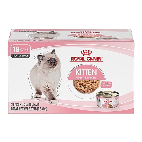 0030111951526 - ROYAL CANIN FELINE CARE NUTRITION KITTEN THIN SLICES IN GRAVY CANNED CAT FOOD, 3 OZ CAN (CASE OF 18)