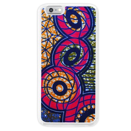 3020299285503 - AFRICAN PRINT FABRIC TPU PLASTIC CASE FOR IPHONE 6/IPHONE 6S PLUS (WHITE)