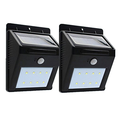 3023850161735 - SOLAR LIGHTS OUTDOOR WITH 8 LED MOTION SENSOR FOR GARDEN,OUTDOOR,FENCE,PATIO,DECK,YARD,HOME,DRIVEW(2 PACK)