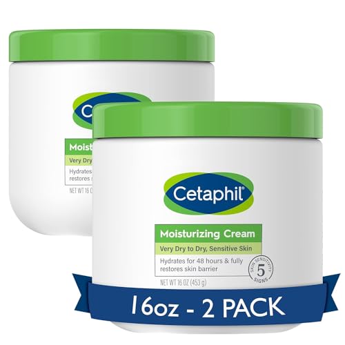 0302990101201 - CETAPHIL BODY MOISTURIZER, HYDRATING MOISTURIZING CREAM FOR DRY TO VERY DRY, SENSITIVE SKIN, NEW 16 OZ 2 PACK, FRAGRANCE FREE, NON-COMEDOGENIC, NON-GREASY