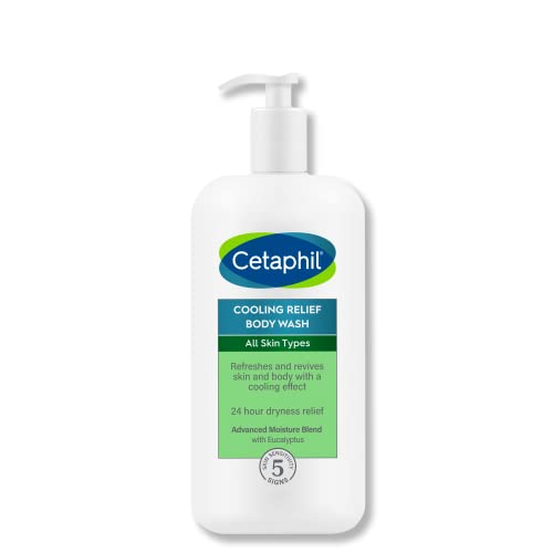 0302990118025 - CETAPHIL COOLING RELIEF BODY WASH, FOR ALL SKIN TYPES, 20 OZ, SOOTHING EUCALYPTUS, 24 HOUR DRYNESS RELIEF, HYPOALLERGENIC, FRAGRANCE, PARABEN & SULFATE FREE, DERMATOLOGIST RECOMMENDED BRAND