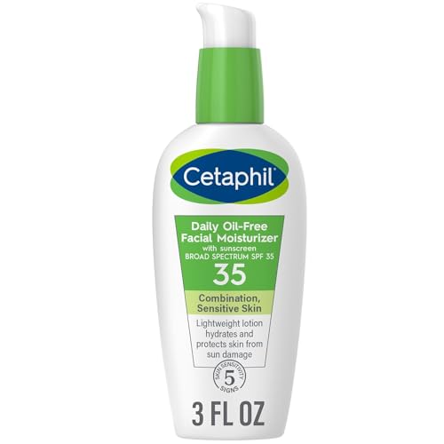 0302994113002 - CETAPHIL FACE MOISTURIZER, DAILY OIL FREE FACIAL MOISTURIZER WITH SPF 35, FOR DRY OR OILY COMBINATION SENSITIVE SKIN, FRAGRANCE FREE FACE LOTION (PACKAGING MAY VARY)