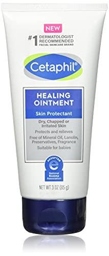 0302994116003 - CETAPHIL HEALING OINTMENT | 3 OZ | FOR DRY, CHAPPED, IRRITATED SKIN | HEALS AND PROTECTS | SOOTHES CRACKED HANDS AND CHAPPED LIPS | HYPOALLERGENIC | FRAGRANCE FREE | DERMATOLOGIST RECOMMENDED