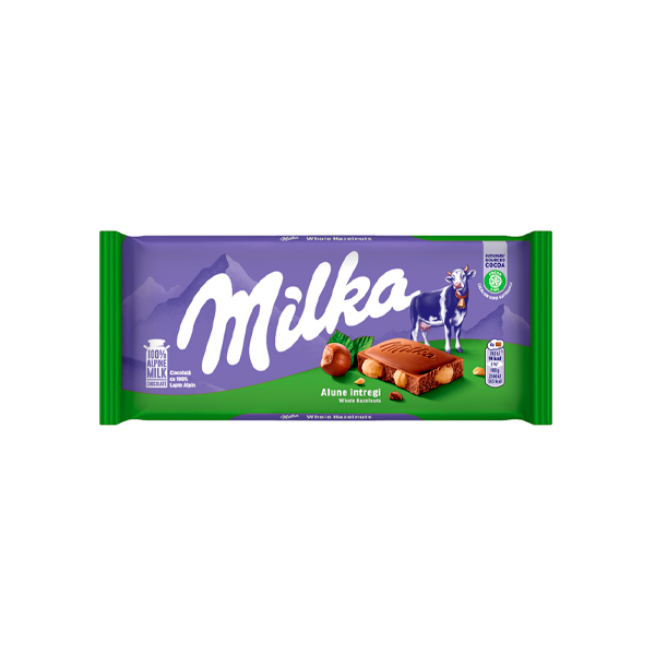 3045140118502 - WORLD'S BEST MILKA CHOCOLATE - WHOLE NUTS, 10 BARS
