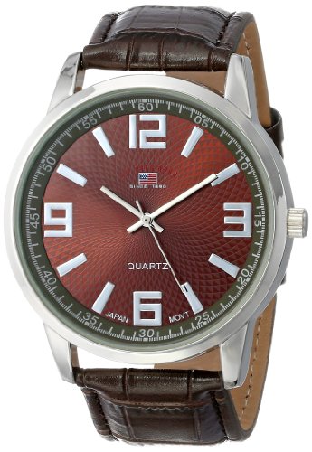 0030506255987 - U.S. POLO ASSN. CLASSIC MEN'S US5166 WATCH WITH BROWN LEATHER BAND