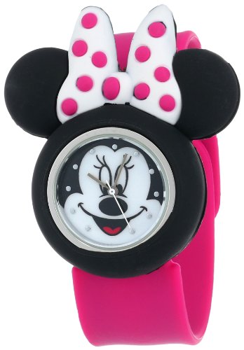 0030506289128 - DISNEY KIDS' MN1097 MINNIE MOUSE WATCH WITH PINK RUBBER BAND