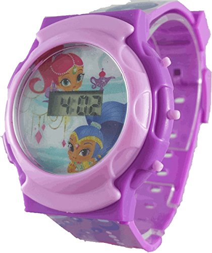 0030506422198 - NICKELODEON SHIMMER AND SHINE DIGITAL LCD WATCH WITH FLASHING LIGHTS