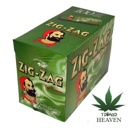 3057067060703 - ZIG ZAG GREEN CIGARETTE PAPERS 100PKS/BOX