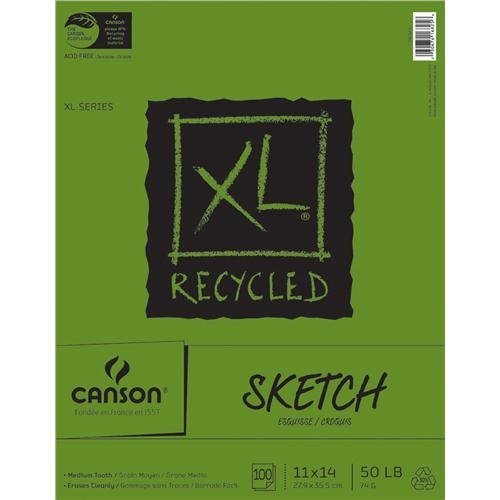 0030674168256 - PRO ART 14X11 CANSON XL RECYCLED SKETCH PAD - 100 SHEETS