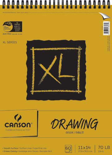 0030674168430 - CANSON XL 11 X 14 INCHES DRAWING SHEET PAD, TOP WIRE BINDING (C702-2431)