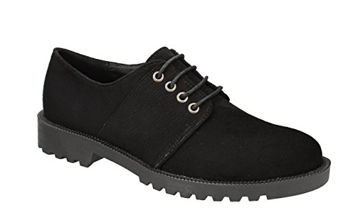 3072816921197 - MOCA OXFORD-18 WOMEN'S CASUAL FAUX LEATHER SUEDE OXFORD, BLACK 10 F US