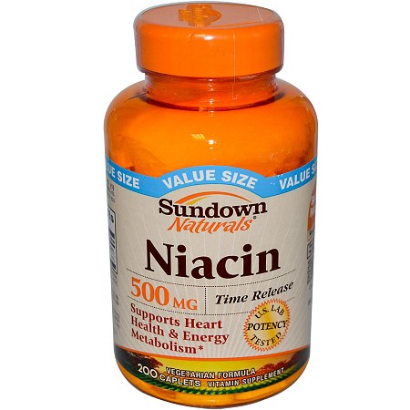 0030768295059 - NIACIN TIME RELEASE CAPLETS VALUE SIZE 500 MG,200 COUNT
