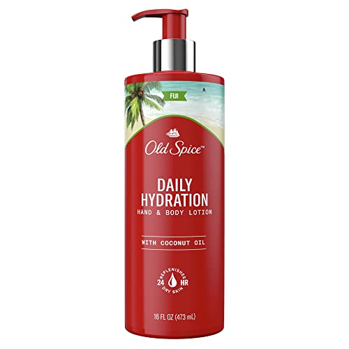 0030772011737 - OLD SPICE DAILY HYDRATION HAND & BODY LOTION FOR MEN, FIJI WITH COCONUT OIL, 16 OZ, PACK OF 4