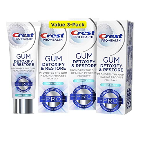 0030772043721 - CREST PRO-HEALTH GUM DETOXIFY AND RESTORE TOOTHPASTE, DEEP CLEAN, 3.5 OZ, PACK OF 3