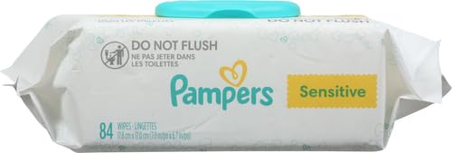 0030772073315 - PAMPERS BABY WIPES SENSITIVE PERFUME FREE 1X POP-TOP PACK 84 COUNT