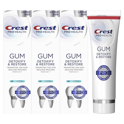 0030772113639 - CREST PRO-HEALTH GUM DETOXIFY AND RESTORE DEEP CLEAN TOOTHPASTE 4.6 OZ PACK OF 3 ANTICAVITY, ANTIBACTERIAL FLOURIDE TOOTHPASTE, CLINICALLY PROVEN, GUM AND ENAMEL PROTECTION