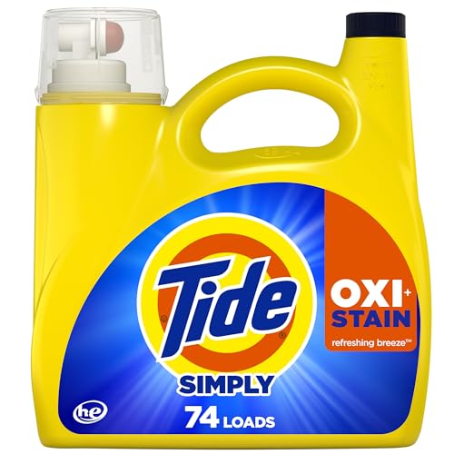 0030772118542 - TIDE SIMPLY OXI BOOST + ULTRA STAIN RELEASE, 137 FL OZ, 96 LOADS, TOUGH ON STAINS, WHITENS, BRIGHTENS, REFRESHING BREEZE SCENT