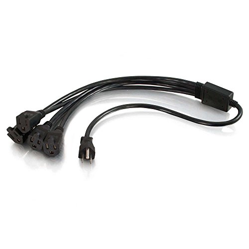 0308022424133 - C2G / CABLES TO GO 29803 18IN 16 AWG 1-TO-4 POWER CORD SPLITTER FOR NEMA 5-15P TO 4 NEMA 5-15R