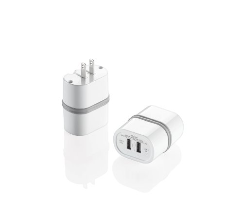 0308565259735 - TRAVELSMART BY CONAIR LECTRONICSMART DUAL USB PORT AC WALL CHARGER (LS2AD)