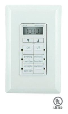 0030878250559 - GE 25055 TOUCHSMART IN-WALL DIGITAL TIMER WITH 6 PUSHBUTTONS (BLACK)
