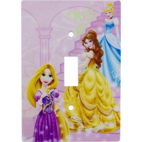 0030878403542 - DISNEY PRINCESSES WALL PLATE ELECTRIC LIGHT SWITCH COVER W/ SCREWS