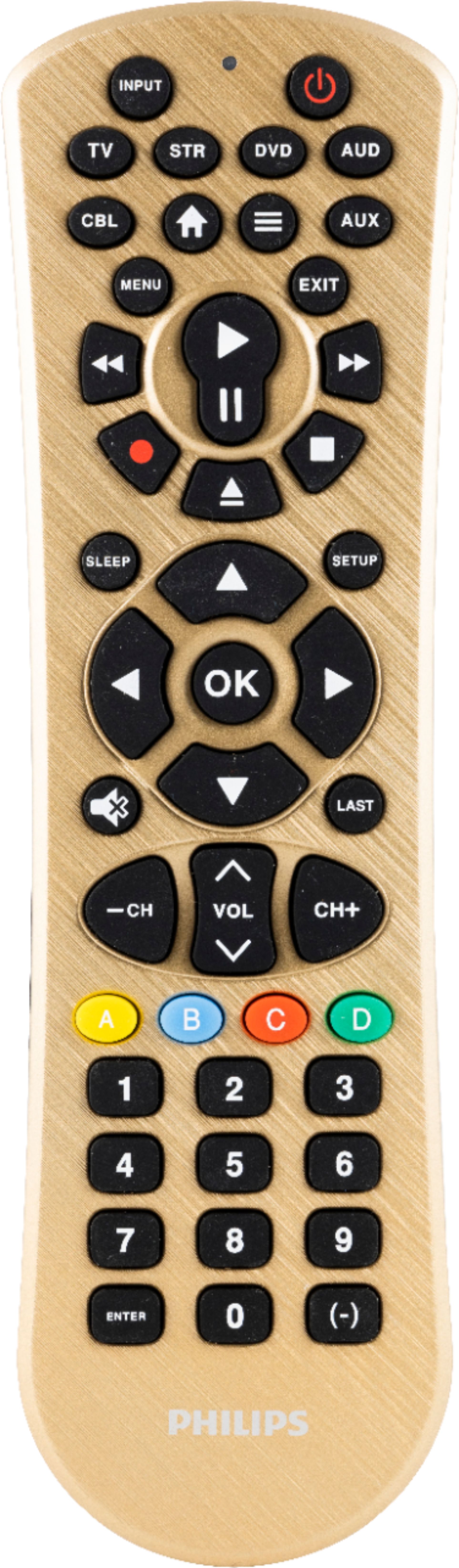 0030878488532 - PHILIPS - 6-DEVICE UNIVERSAL REMOTE - BRUSHED GOLD