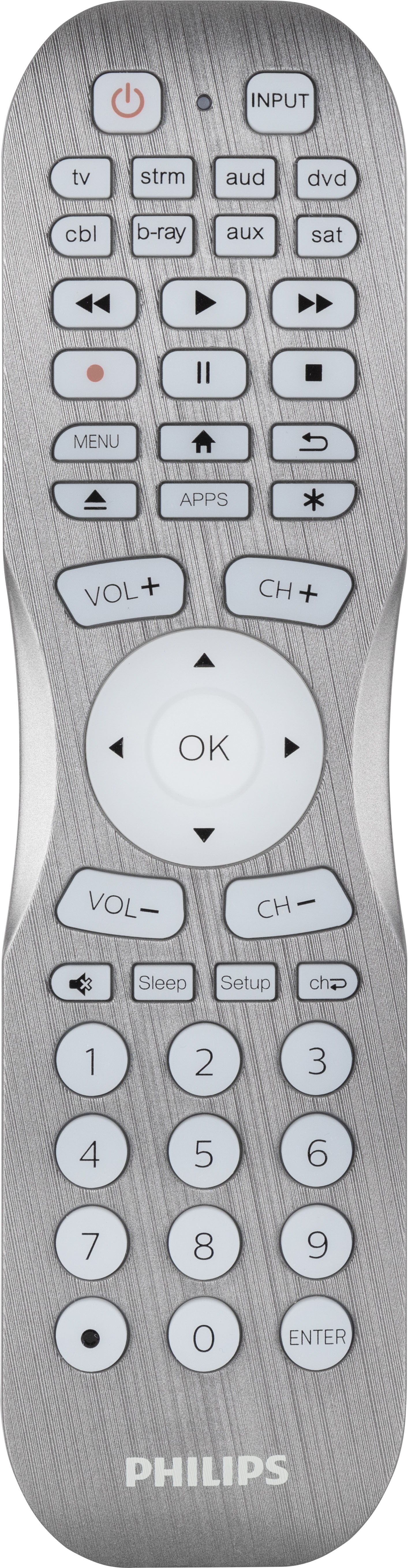 0030878609500 - PHILIPS - 8 DEVICE BACKLIT UNIVERSAL REMOTE CONTROL - BRUSHED GRAPHITE