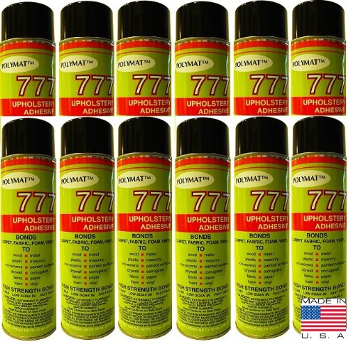 2 CANS 777 Polymat Foam & Fabric Liner Box Carpet Upholstery Spray Glue  Adhesive