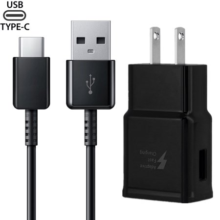 0309785298368 - USB C SAMSUNG FAST CHARGER, ADAPTIVE FAST QUICK CHARGE WALL CHARGER WITH 4 FEET TYPE C CABLE COMPATIBLE WITH SAMSUNG GALAXY S10/ S10E/ S9/ S9+/ S8/ S8 PLUS/ACTIVE/NOTE 9/ NOTE 8 AND MORE