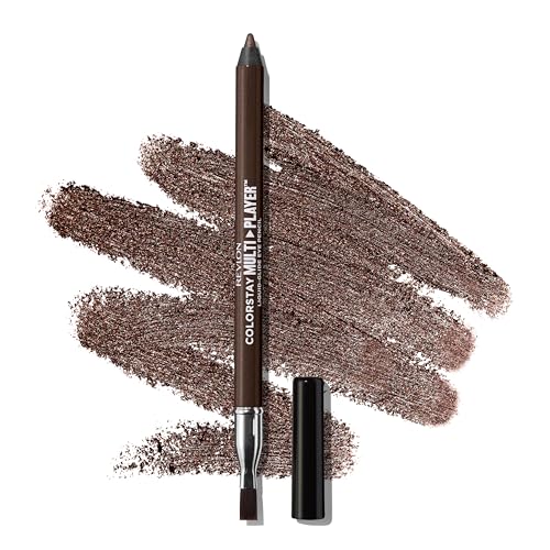 0309970215071 - REVLON COLORSTAY MULTIPLAYER LIQUID-GLIDE EYE PENCIL, MULTI-USE EYE MAKEUP WITH BLENDING BRUSH, BLENDS THEN SETS, CREAMY TEXTURE, WATERPROOF, SMUDGE-PROOF, LONGWEARING, 402 HIGH STAKES, 0.03 OZ