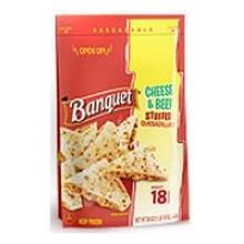 0031000111182 - BANQUET CHEESE AND BEEF STUFFED QUESADILLA SNACKS, 26 OUNCE -- 6 PER CASE.