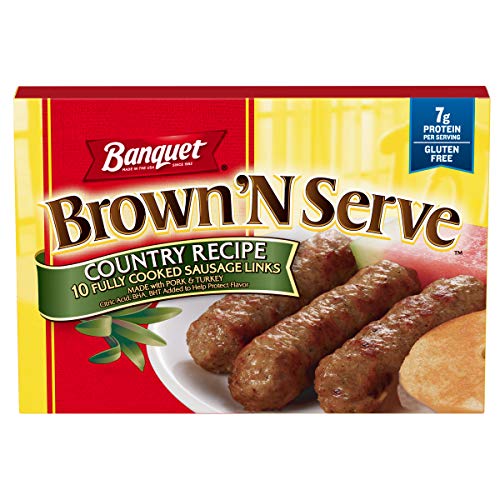 0031000267117 - BANQUET BROWN ‘N SERVE COUNTRY RECIPE FULLY COOKED SAUSAGE LINKS, FROZEN MEAT, 10 COUNT, 6.4 OZ