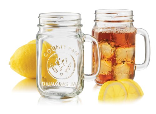 0031009454259 - LIBBEY COUNTRY FAIR 4-PIECE DRINKING JAR WITH HANDLE, 16.5-OUNCE, CLEAR