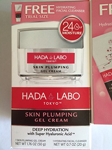 0310742019490 - HADA LABO TOKYO SKIN PLUMPING GEL CREAM WITH SUPER HYALURONIC ACID (1.76OZ (50G) WITH .7OZ TRIAL SIZE HYDRATING FACIAL CLEANSER