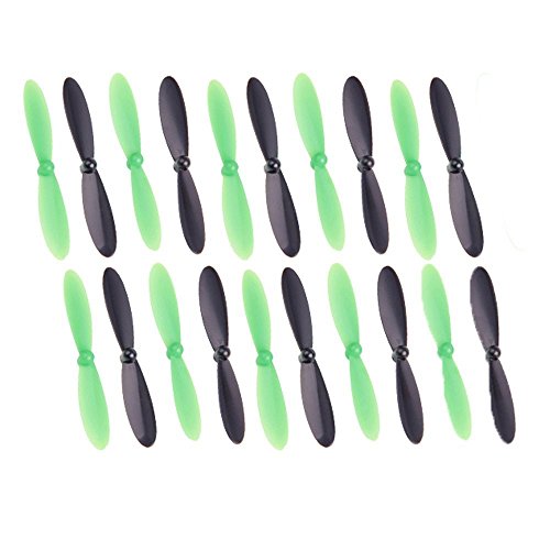 0311136018006 - 10 PAIR H107-A36 PLASTIC TAIL ROTOR BLADES FOR HUBSAN X4 H107C RC QUADCOPTER SPARE PARTS BLACK & GREEN