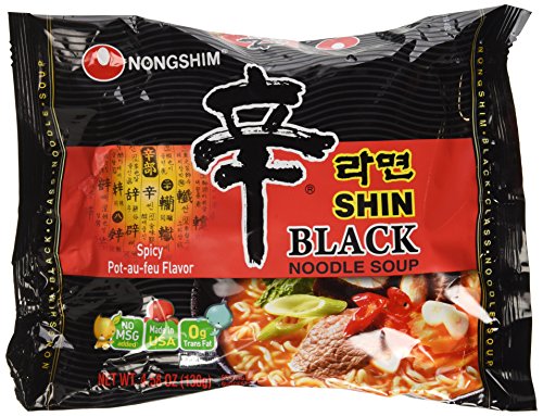 0031146013531 - NONGSHIM SHIN RAMYUN BLACK - 4.58 OZ 4 PACKS (MADE IN USA)