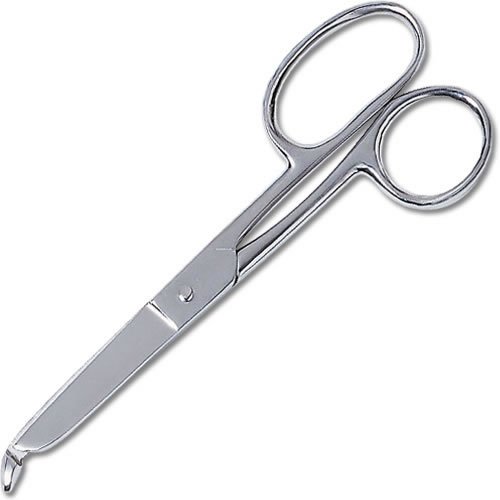 0311960664301 - CRAMER HEAVY DUTY SCISSORS, STAINLESS STEEL SCISSORS EASILY CUT ATHLETIC TAPE AND WRAPS, PROTECTS SKIN, SERRATED EDGE FOR EASY CUTTING, LARGE FINGER HOLES FOR BETTER COMFORT, ANKLE TAPE CUTTER