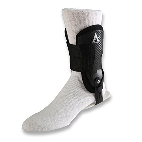 0311960753142 - ACTIVE ANKLE VOLT RIGID ANKLE BRACE FOR INJURED ANKLE PROTECTION AND SPRAIN SUPPORT, BLACK, SMALL